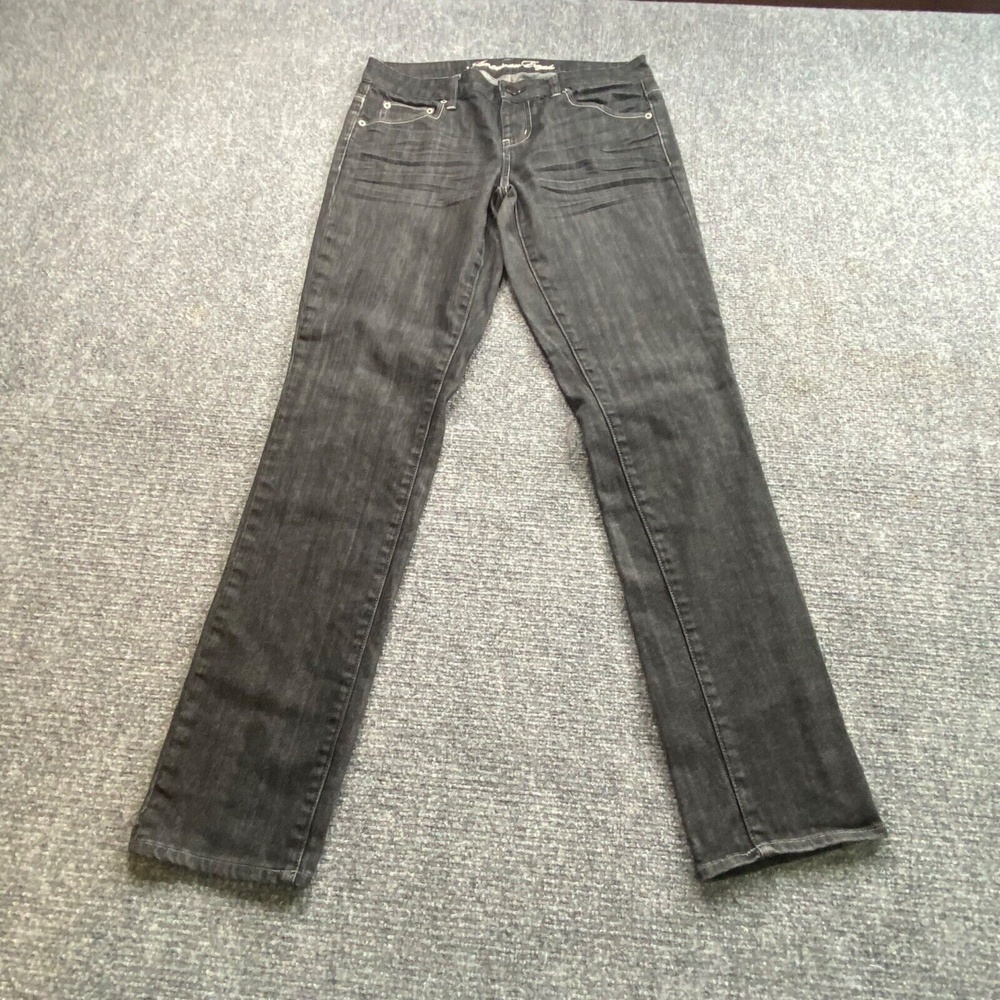 American Eagle Jeans Womens 8‎ Black 32x32 Slim Fit Whimsigoth Dark Minimalist